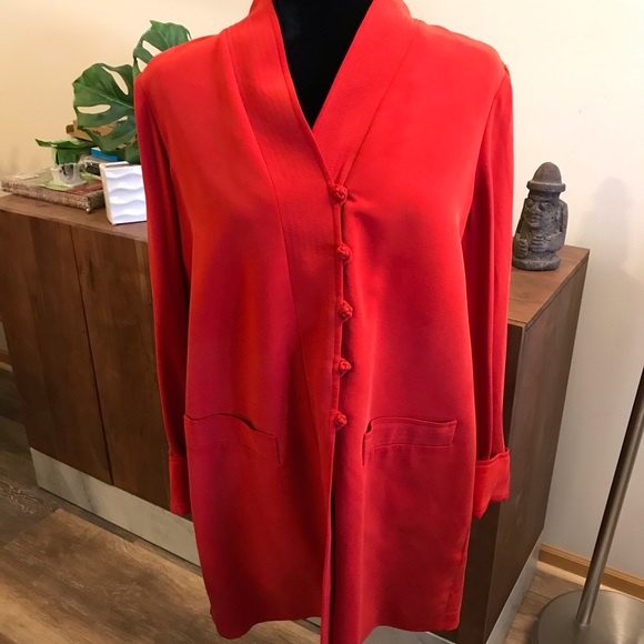 Dana Buchman 100% Silk Red Tunic (pre-Kohl’s sale) - Picture 5 of 9